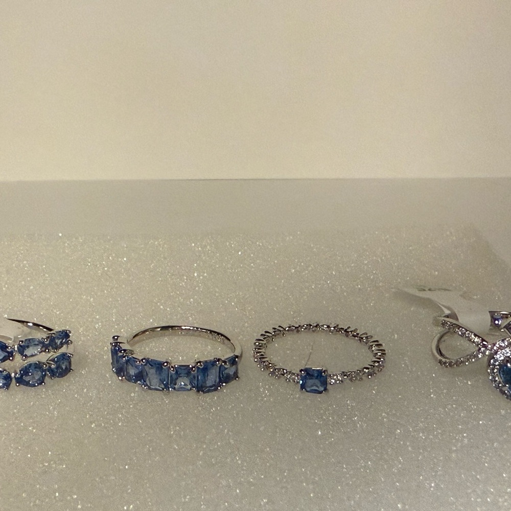 Blue Gemstone Earrings Set